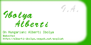 ibolya alberti business card